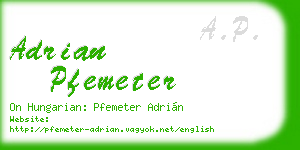 adrian pfemeter business card