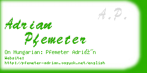 adrian pfemeter business card